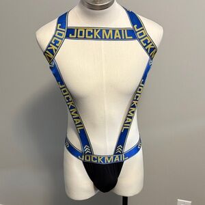 Jockmail Blue and Black Men's Briefs/Harness